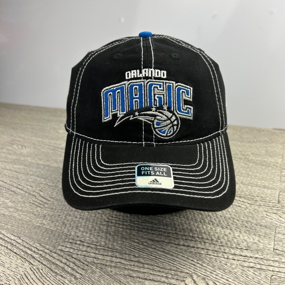Adidas Orlando Magic Hat Cap Strap Back Adjustable Black NBA Basketball Adult